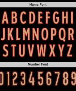 Custom Black Old Gold-Red Hockey Jersey Suit for daily life, Fabric: 95% polyester and 5% spandex, Regular fit, Stitch Color: automatically matched based on patterns