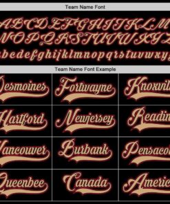 Custom Black Old Gold-Red Hockey Jersey Suit for daily life, Fabric: 95% polyester and 5% spandex, Regular fit, Stitch Color: automatically matched based on patterns